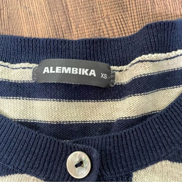 ALEMBIKA Moana Striped Button Down Cardigan Sweater‎ XS - Picture 8 of 10